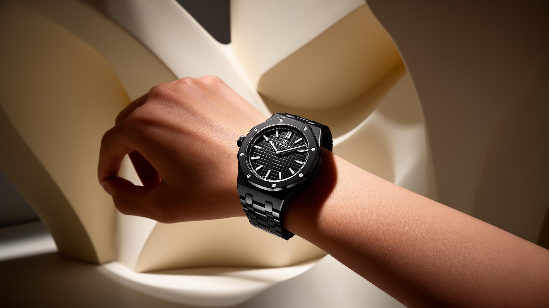 POP BAND on-wrist — Crown 12 · Noir