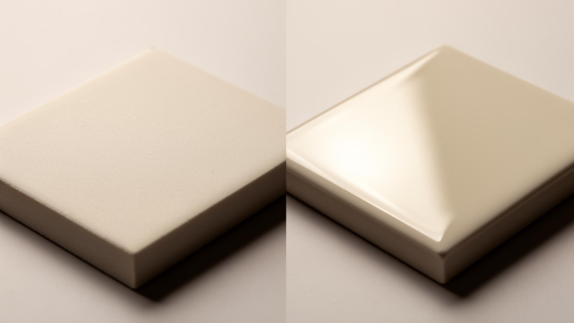 Matte and polished zirconia ceramic surfaces